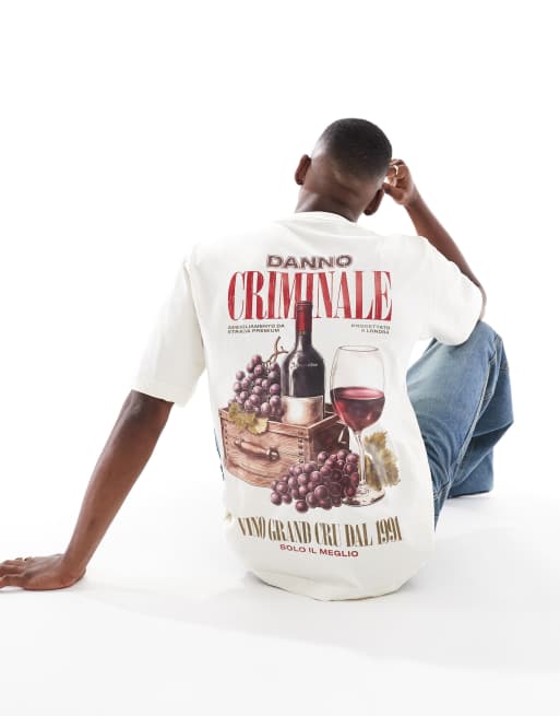 Criminal Damage Vino t-shirt off white in off white