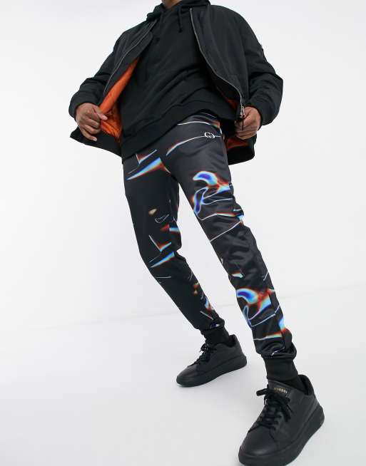Criminal Damage warped tracksuit set in black | ASOS