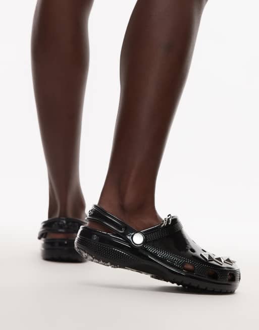 Croc classic studded clog in black, 4 of 4