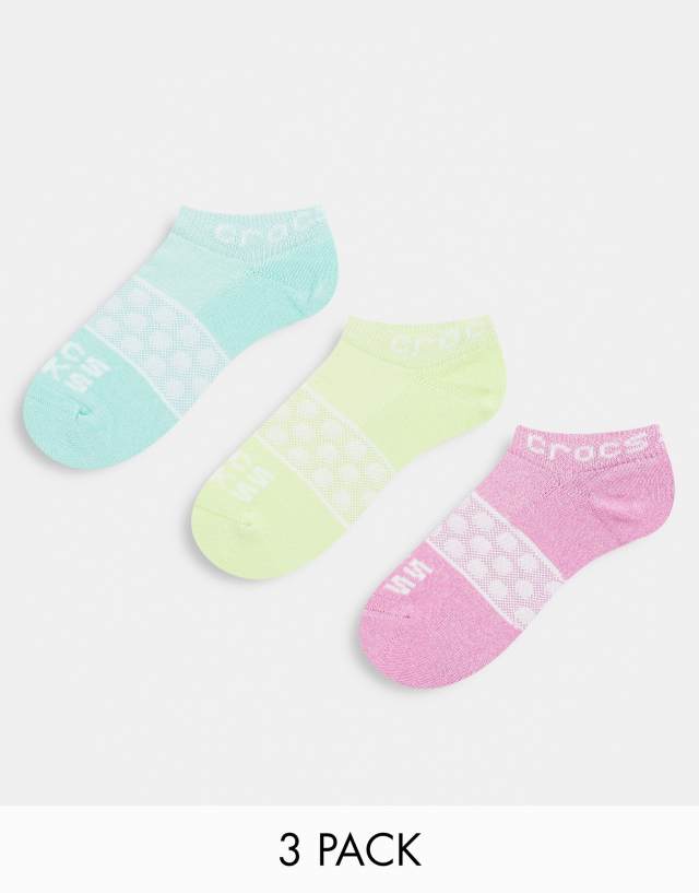 Crocs 3-pack low socks in pastel