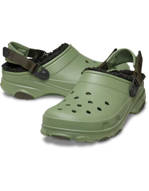 Crocs All Terrain klapki z podszewką w kolorze cargo green, 2 z 4