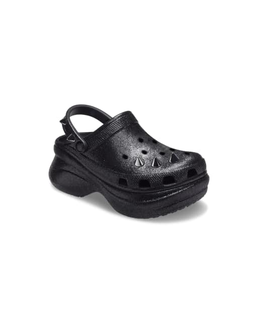 Black glitter outlet crocs