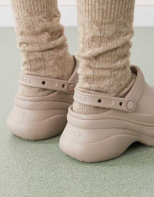 Crocs - Bae - Klompen met plateauzool in taupe, 3 van 4