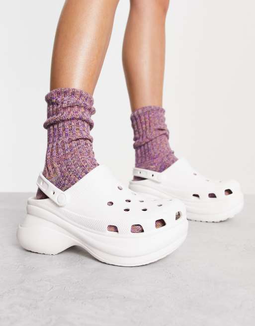 koken juni paneel Crocs - Bae - Schoenen met plateauzool in wit | ASOS