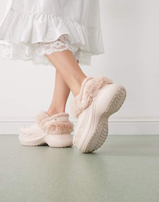 Crocs - Bae - Zoccoli color quarzo con interno in pelliccia, 4 di 4