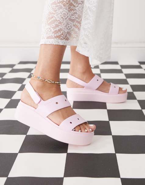 Crocs Brooklyn 4u wedge in pink - view 1