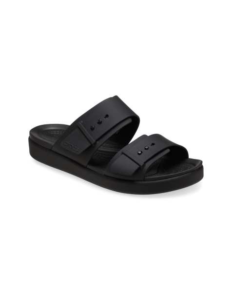 Crocs Brooklyn buckle low sandal in black - view 1