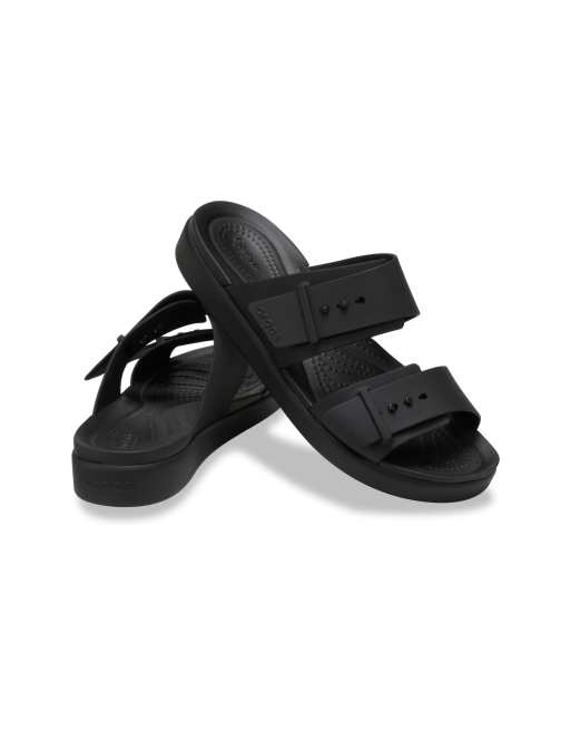 Crocs Brooklyn buckle low sandal in black, 3 of 4