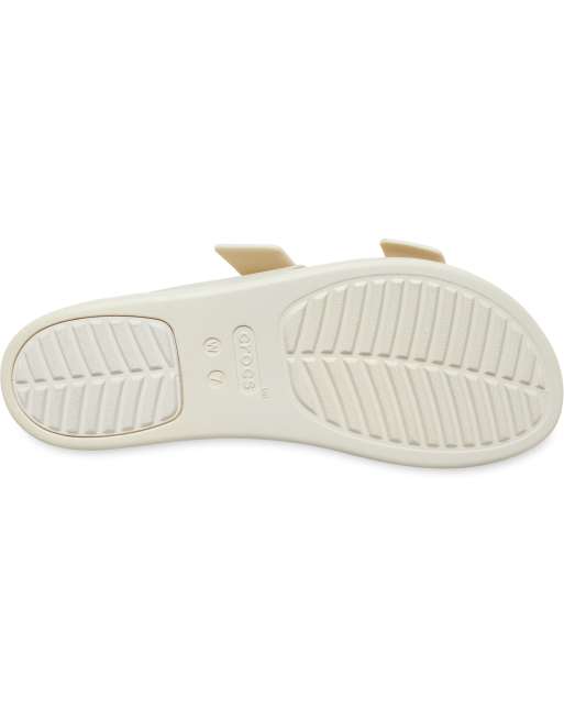 Crocs Brooklyn buckle low sandal in white, 3 of 4