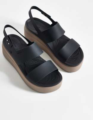 Crocs Brooklyn Low Wedge Sandals In Multi