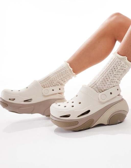 Crocs Bubble Crush clog in taupe