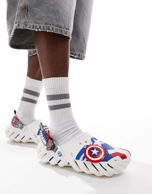 Crocs Captain America Echo Clogs in Multi