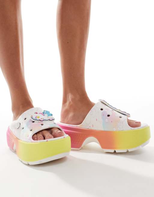 Crocs Care Bears stomp slide in white | ASOS