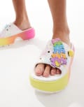 [Crocs] Crocs Care Bears Stomp slides in white 4 WHITE