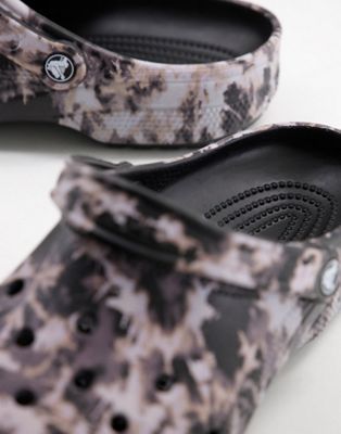 Sandales Crocs - Chaussures classiques délavées - Vert et noir