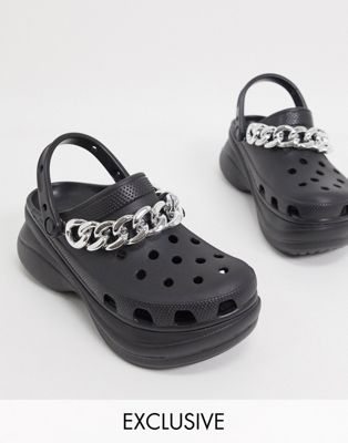 Crocs classic Bae chain flatform clogs 