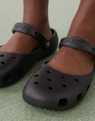 Crocs - Classic - Ballerina-Clogs in Schwarz