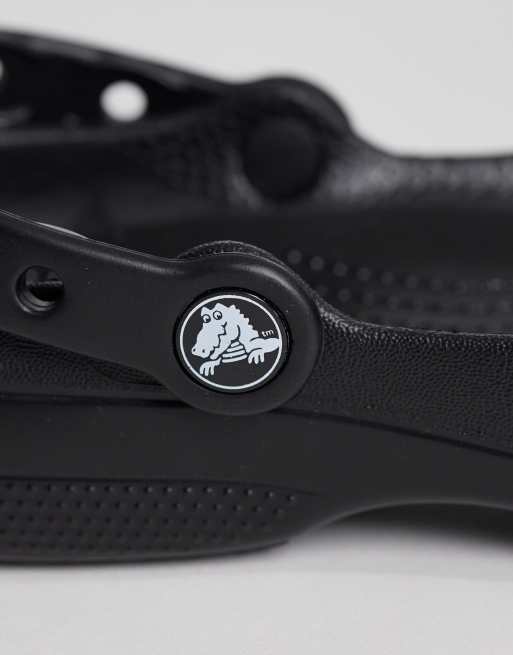 Crocs Classic ballet flat clogs in black, 4 of 4