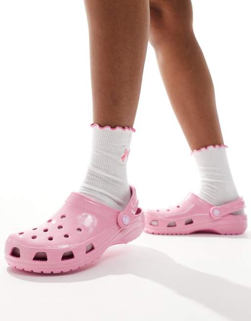Crocs Classic – Bardzo błyszczące różowe chodaki