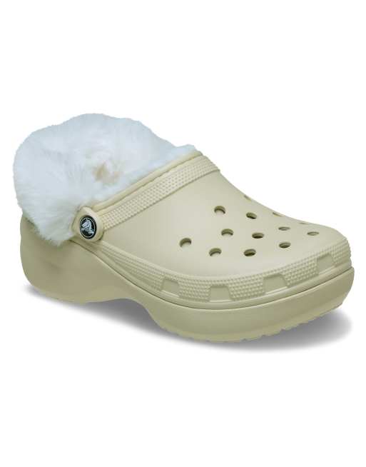 Crocs – Classic – Benvita, fleecefodrade tofflor med platåsula, 4 av 4
