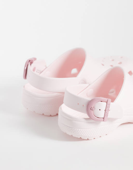 Crocs Classic buckle clogs in light pink, 3 of 4