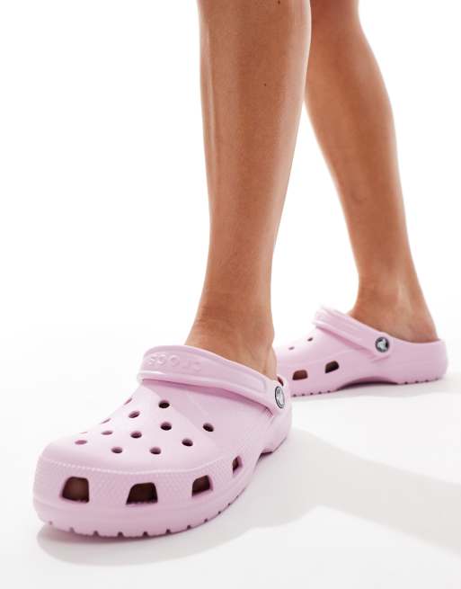 Crocs blue best sale and pink