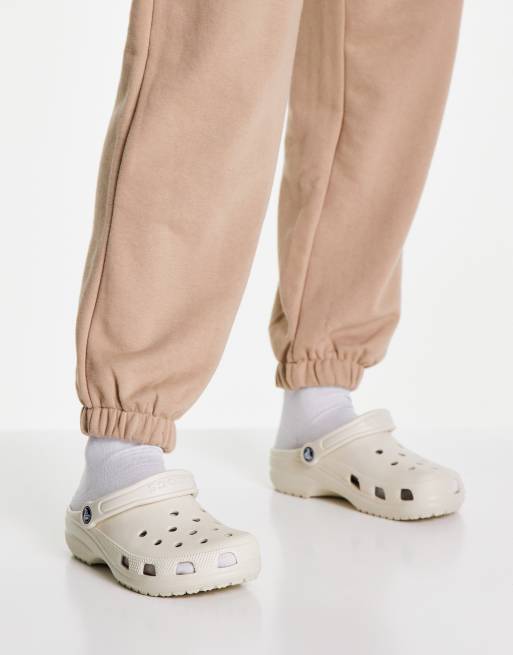 Cream colored shop crocs