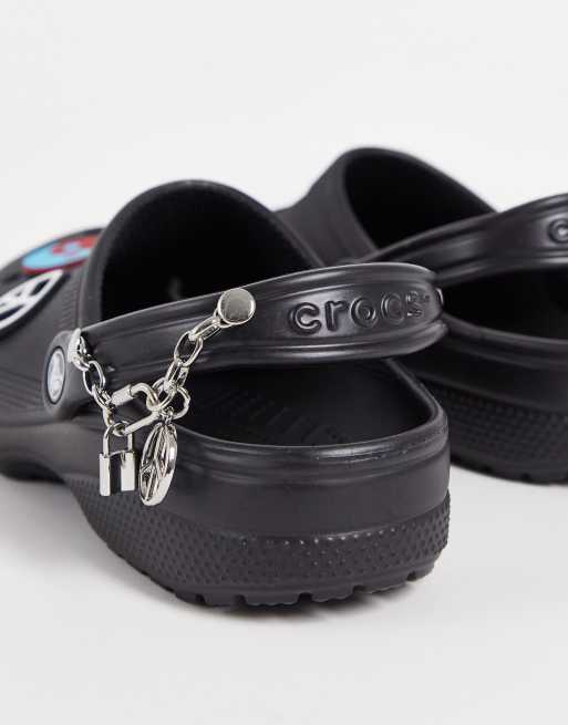 CROCS JIBBITZ BLACK & WHITE NUMBER 4