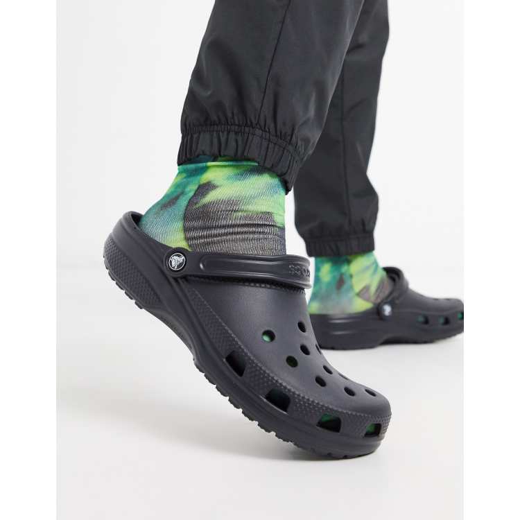 Black and green clearance crocs