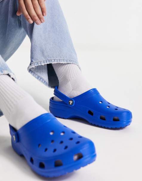 red white and blue crocs men's