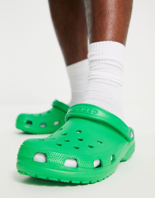 Green 2024 crocs shoes