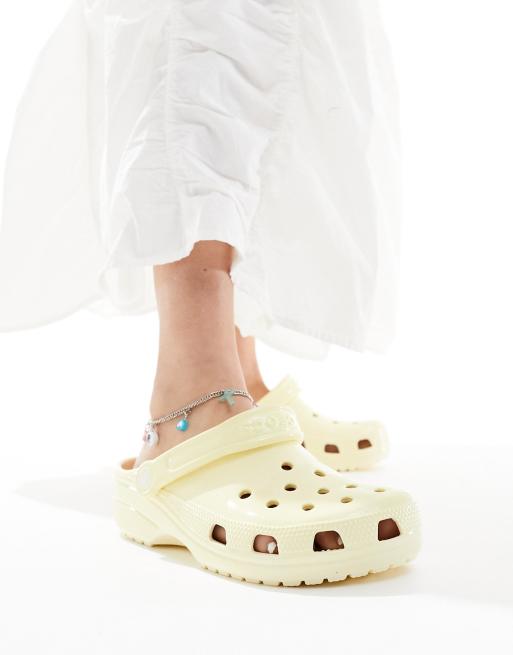 Crocs Classic Clogs In High Shine Buttercream ASOS