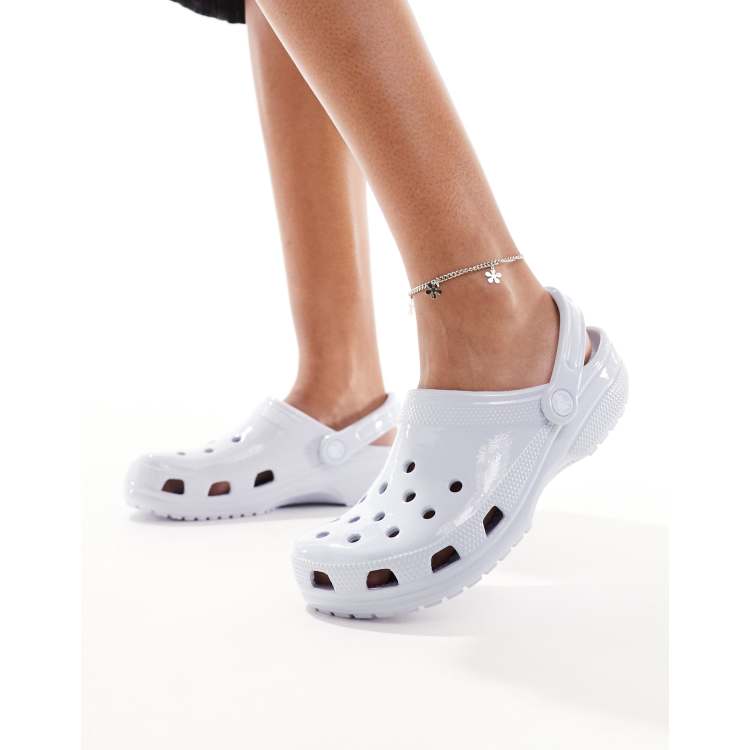 Crocs Classic Clogs In High Shine Dreamscape Grey ASOS