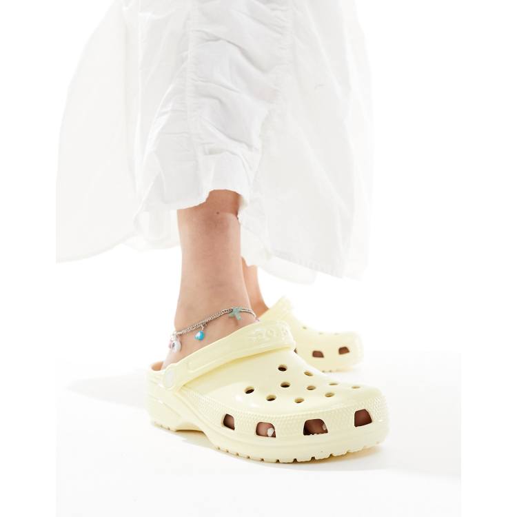 Creme crocs clearance