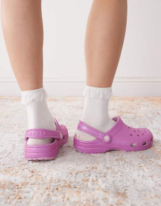 Crocs Classic clogs in hygrangea glitter, 4 of 4
