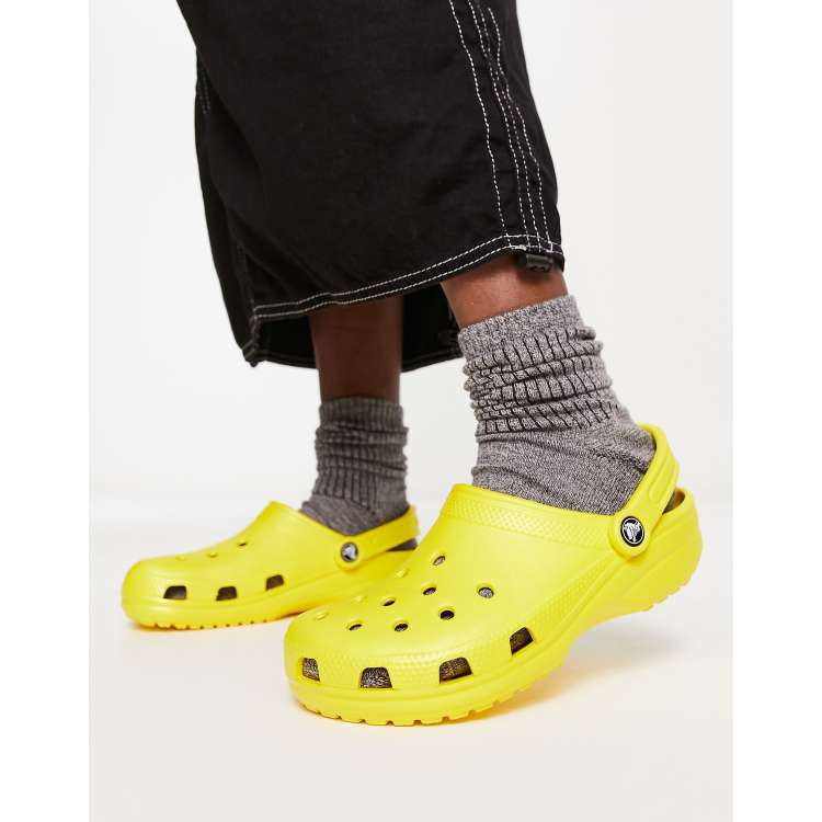 Crocs classic clogs in Lemon