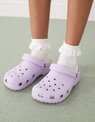 Crocs Exclusive Classic Clogs With Removable Gems In Lavender-purple