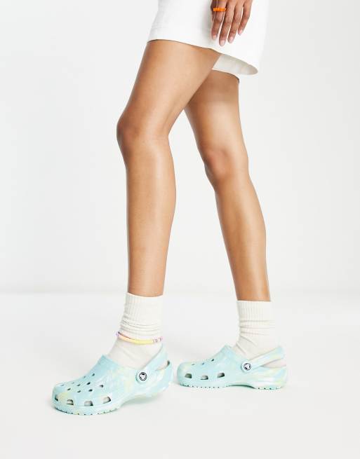 Crocs classic clogs in marble ASOS