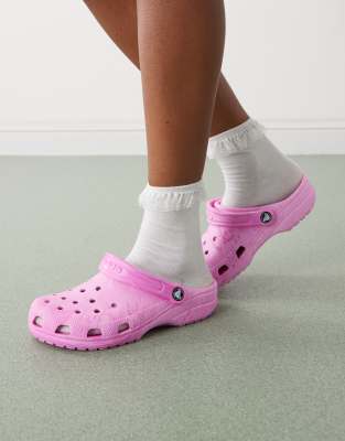 Crocs - Classic - Clogs in marmoriertem Rosa