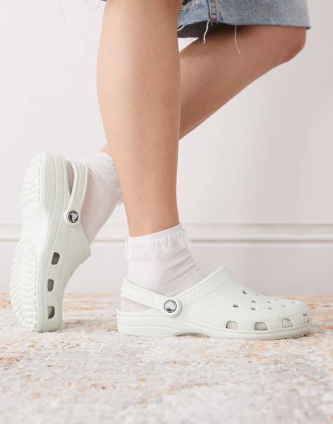 Crocs classic clogs in mint tint - view 1