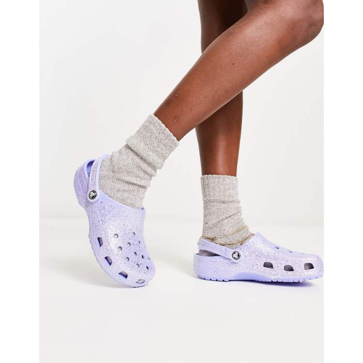 White 2024 glitter crocs