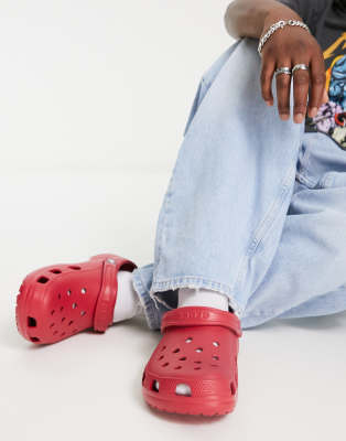 Red on sale crocs shoes