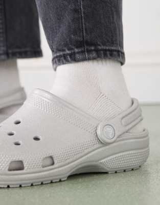 Crocs Classic Clogs In Silver