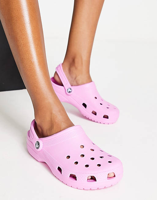 Crocs classic clogs in taffy pink | ASOS