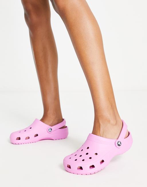 Crocs classic clogs in taffy pink