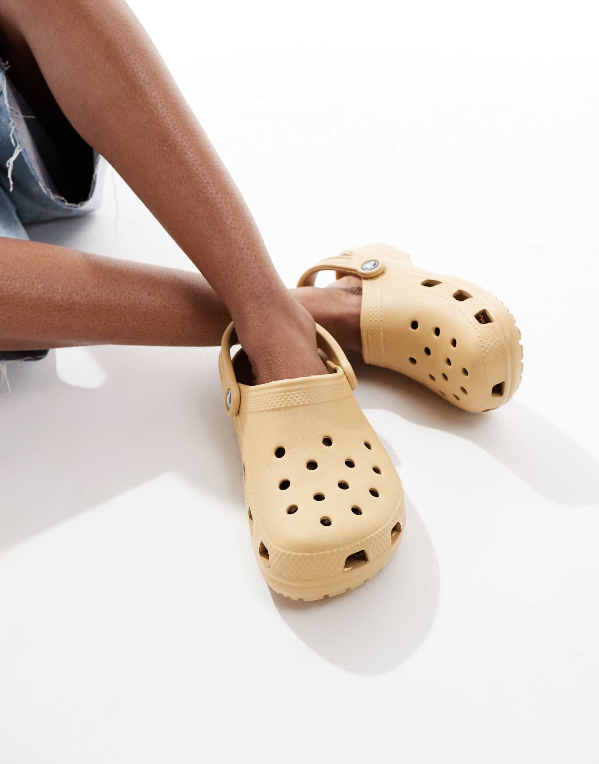 crocs classic clogs in yellow
