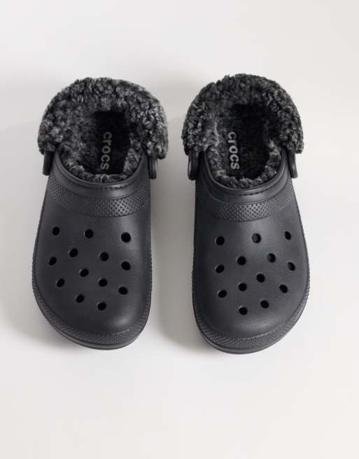 Crocs Classic clogs met fleecevoering in zwart, 2 van 4