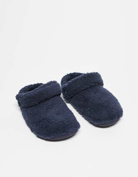 Crocs - Classic - Cozzzy - Fleece pantoffels in marineblauw - view 1