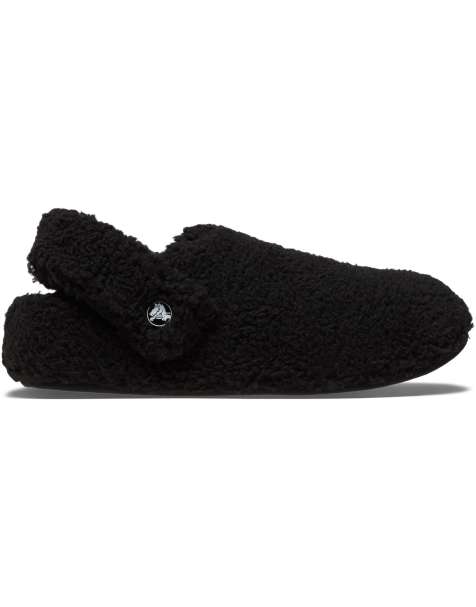Crocs Classic cozzzy slipper in black - view 1