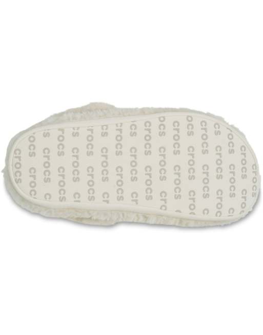 Crocs Classic cozzzy slipper in white, 3 of 4